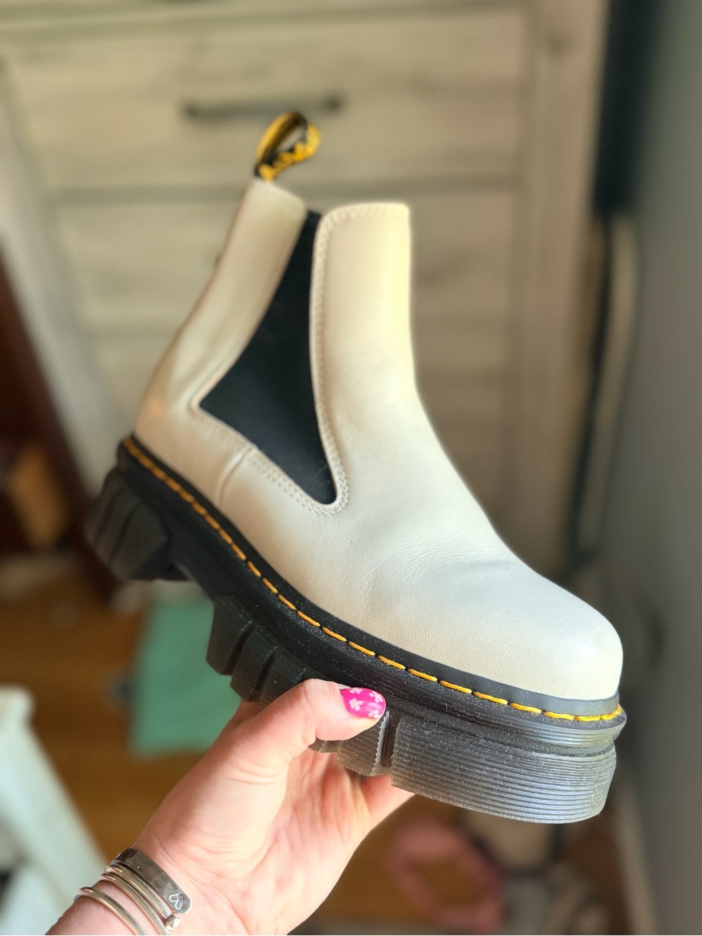 AUDRICK NAPPA LEATHER PLATFORM CHELSEA BOOTS EUC - Picture 6 of 6